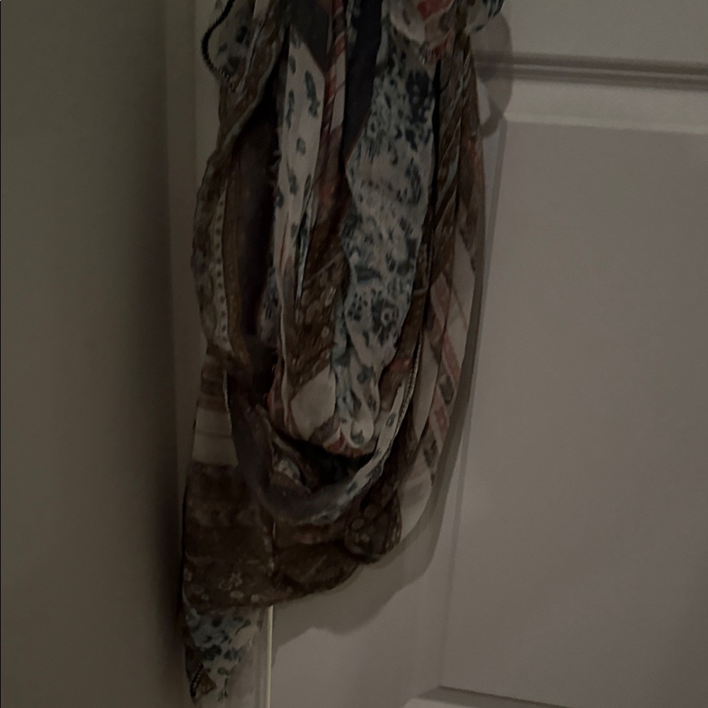 Maurices Blue and Brown Patterned Scarf